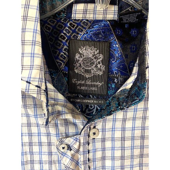 ENGLISH LAUNDRY Christopher Wicks Long Sleeve Shirt Sz XL Men's Embroidered - Picture 7 of 10